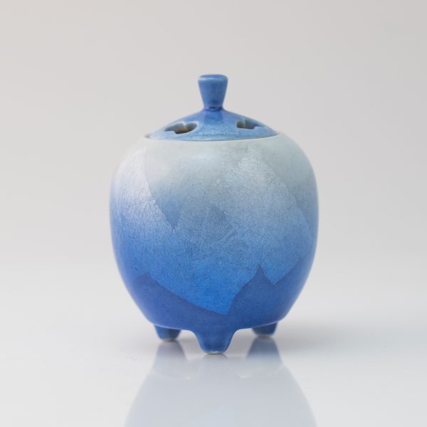 九谷燒 香爐 青銀彩